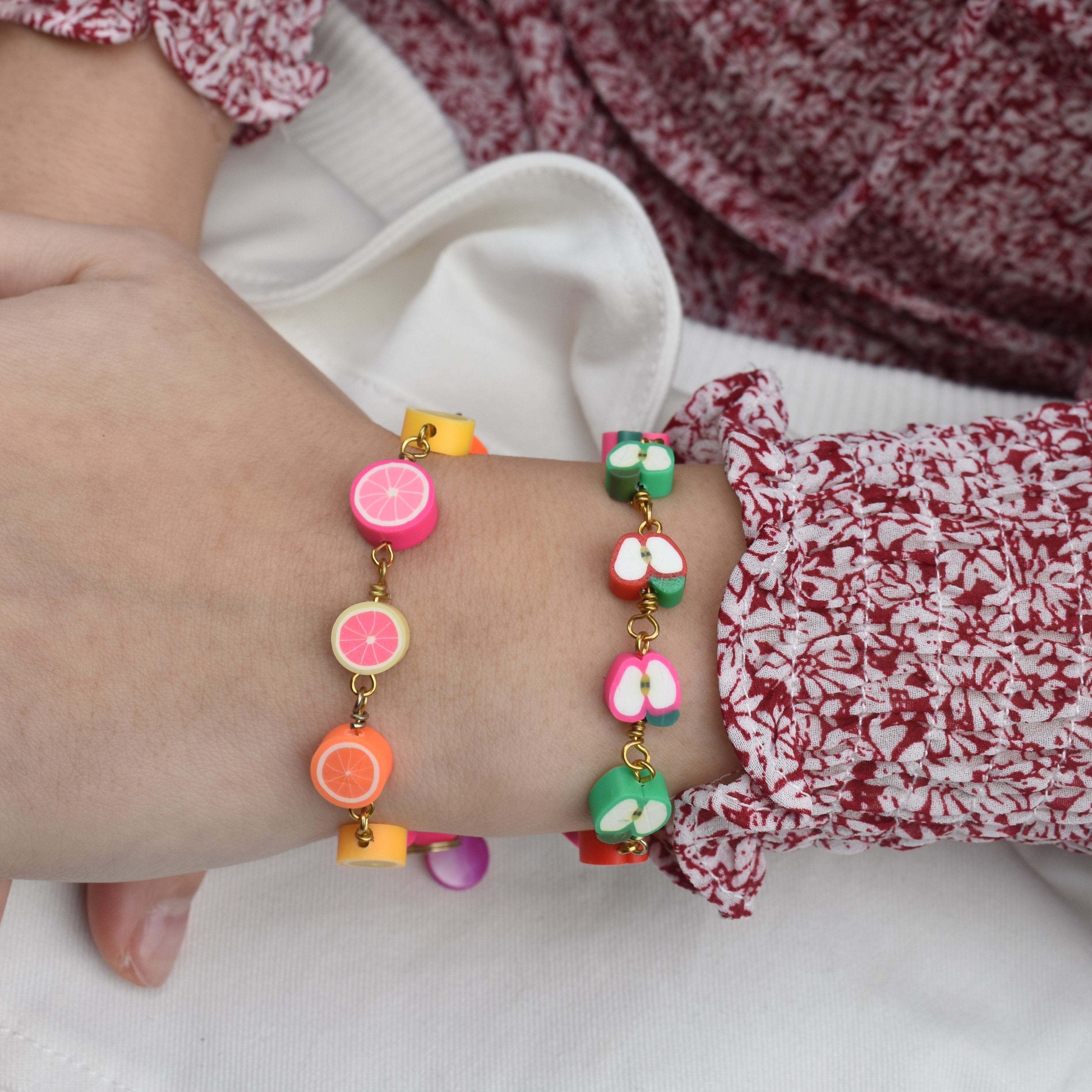 Apple Bracelet, Charm Bracelet, Beaded Bracelet | by Ifemi Jewels-1