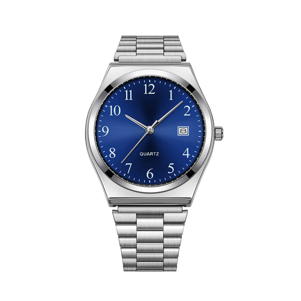 LUCKY FOX - Stylish & Minimalist Stainless Steel Wristwatch with Black Dial - Precise Timekeeping for Everyday