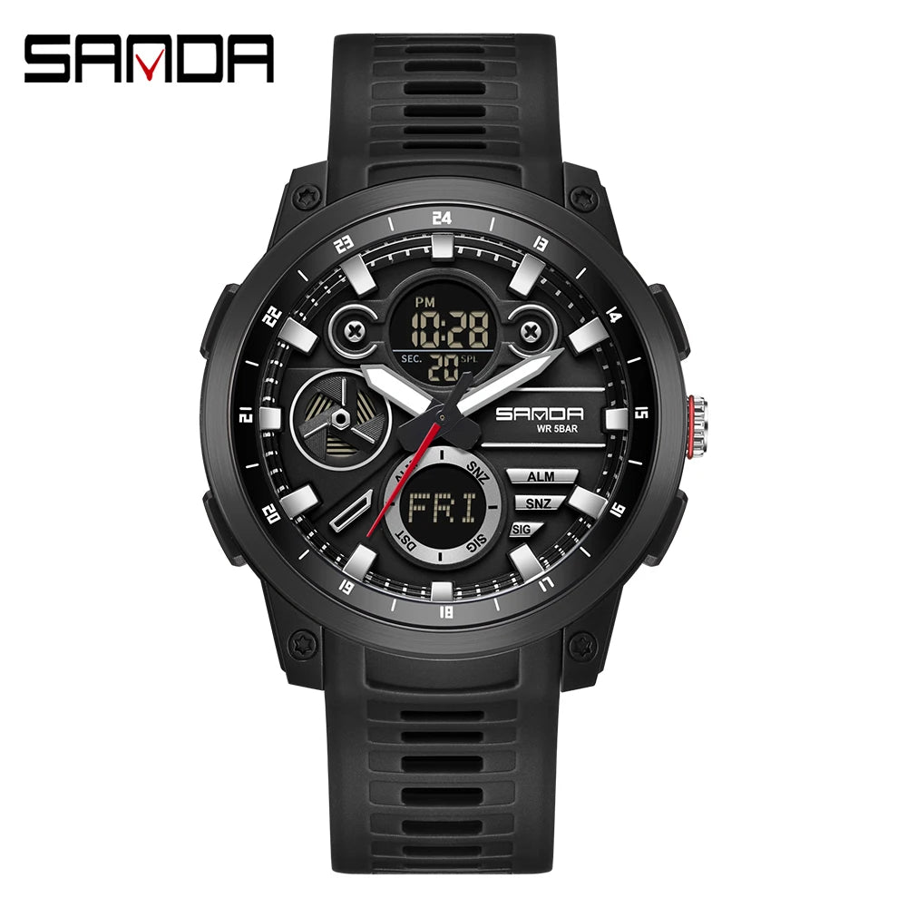 SANDA Men’s Dual Display Sport Watch