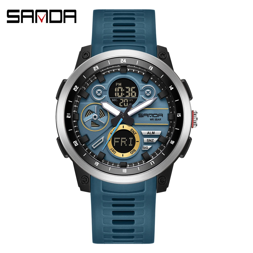 SANDA Men’s Dual Display Sport Watch
