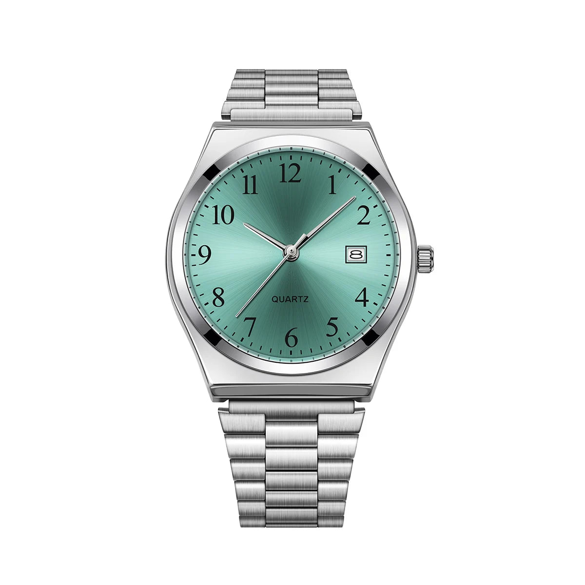 LUCKY FOX - Stylish & Minimalist Stainless Steel Wristwatch with Black Dial - Precise Timekeeping for Everyday