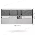 9-Pocket Car Seat Back Organizer Wear-Resistant Oxford Cloth Gray