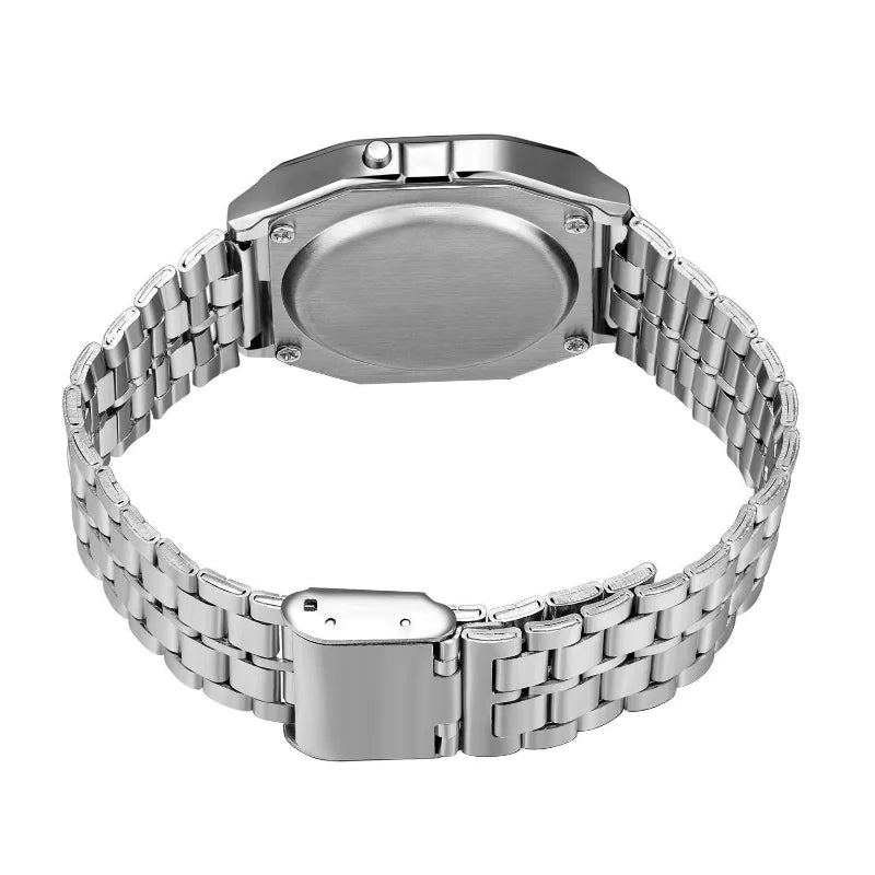Luxury Square Dial Men's Quartz Watch - Stainless Steel Strap & Calendar
