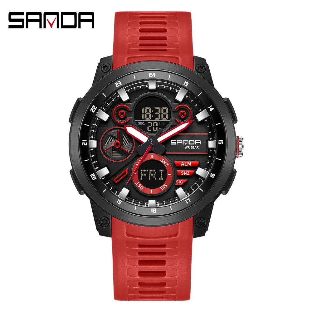 SANDA Men’s Dual Display Sport Watch