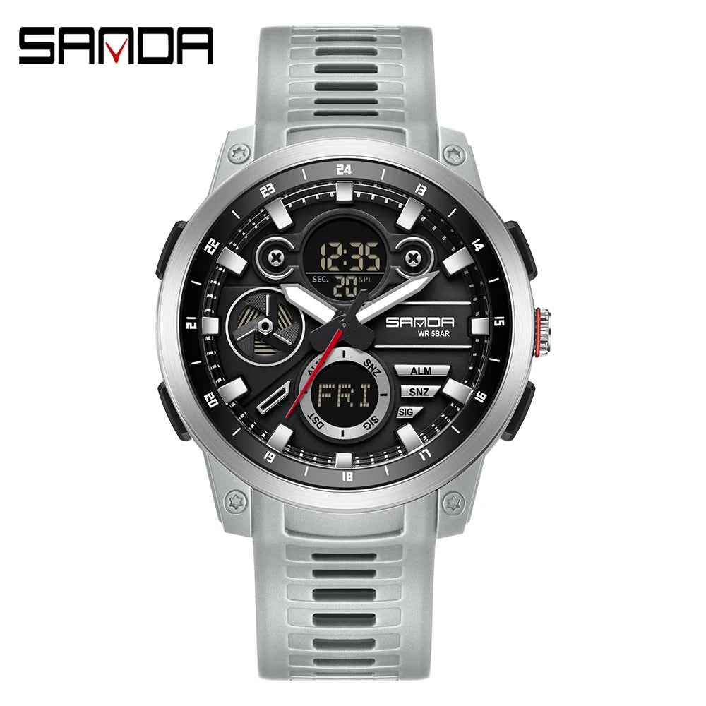 SANDA Men’s Dual Display Sport Watch